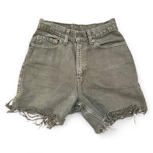 90s Olive Dyed Cut Off Levi’s High Waisted Shorts